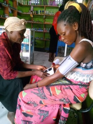 VHT measuring BP of the community member 